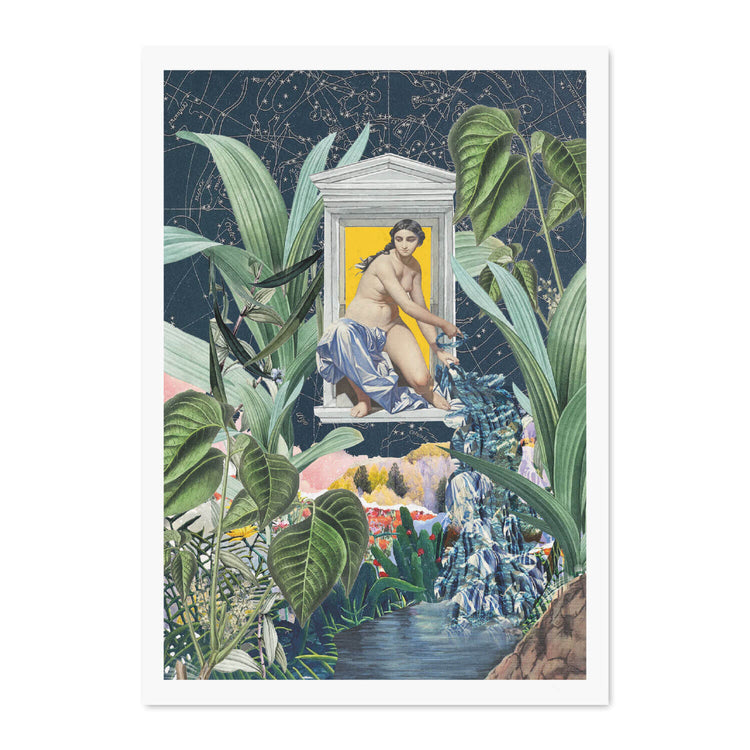 Clarissa Schwarz - Postkarte "Wasserfall"