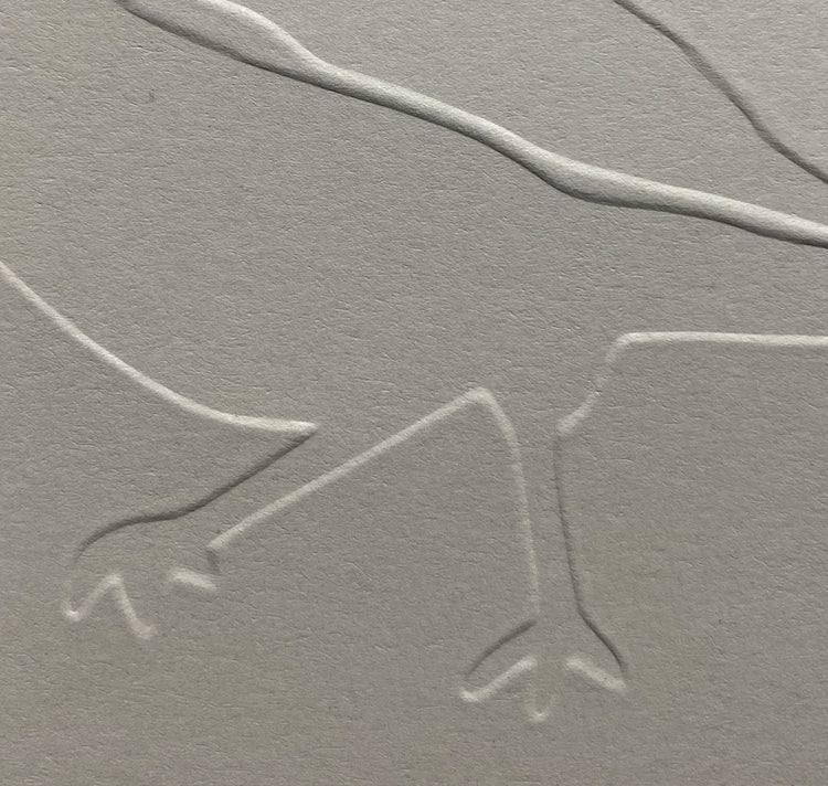 GINNY - Biglietto in rilievo "Uccello"