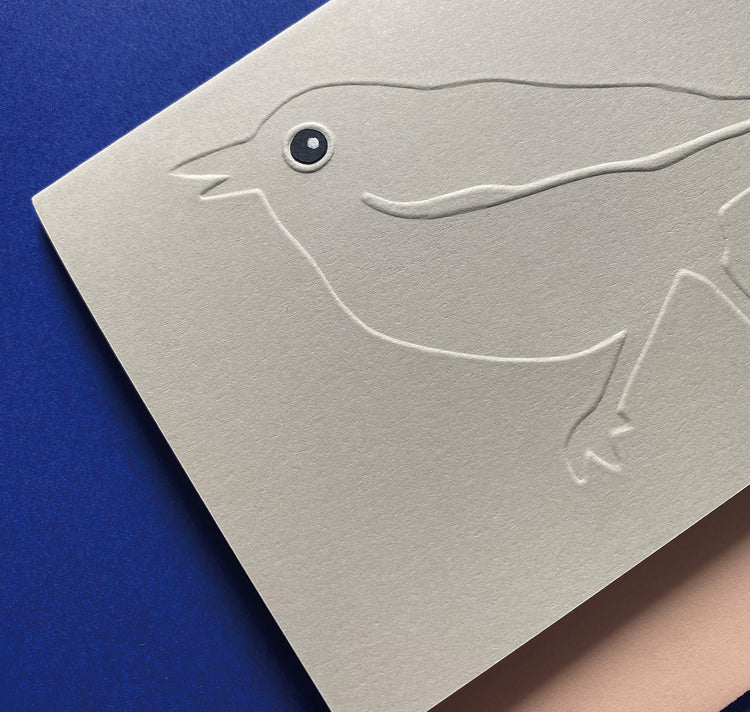 GINNY - Biglietto in rilievo "Uccello"