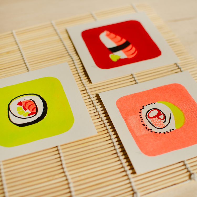 Judith Hirsch - Mini-Prints "Sushi"