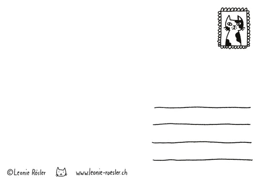 Leonie Rösler - Carte postale "Eat Pasta Not Worms"