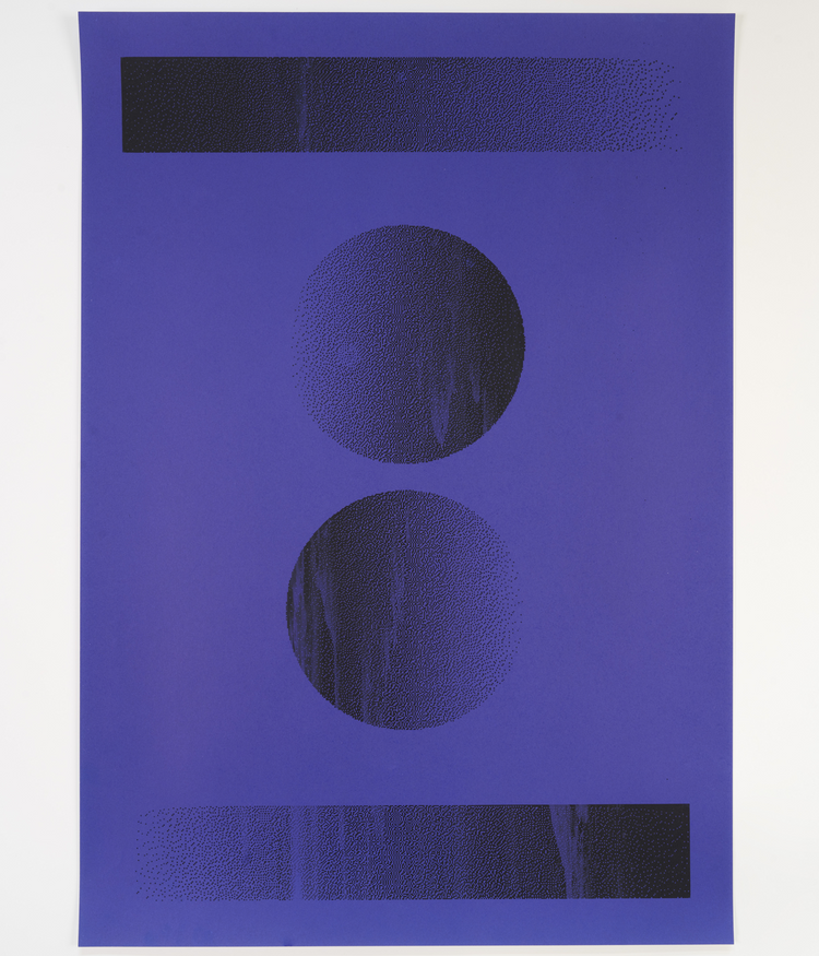 Sarah Parsons - Siebdruckplakat "Blau 01" (Einzelstück)