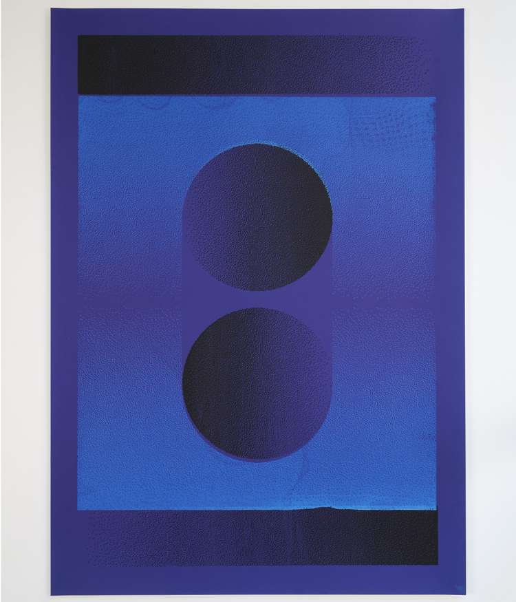 Sarah Parsons - Siebdruckplakat "Blau 02" (Einzelstück)