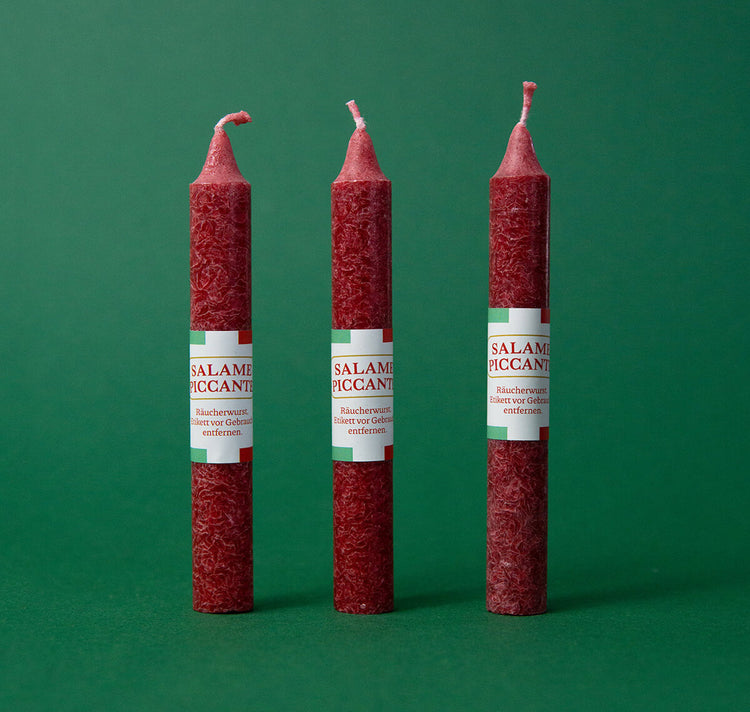Studio Ciao - Salame Affumicato Set di 3 (candele piccole)