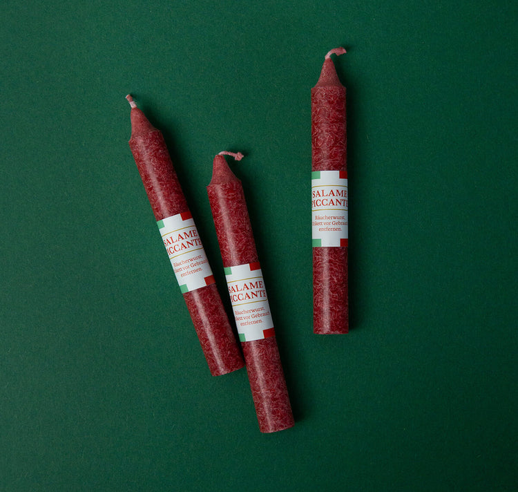 Studio Ciao - Salame Affumicato Set di 3 (candele piccole)