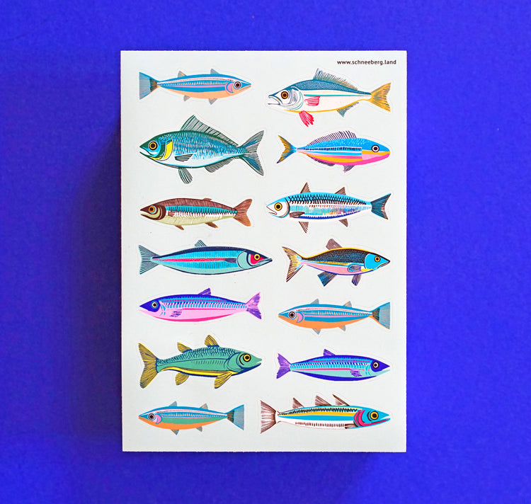 Anna-Lisa Schneeberger - Stickerbogen "14 Fische“