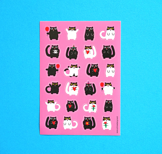 Anna-Lisa Schneeberger - Stickerbogen "Partybüsis“ (rosa)