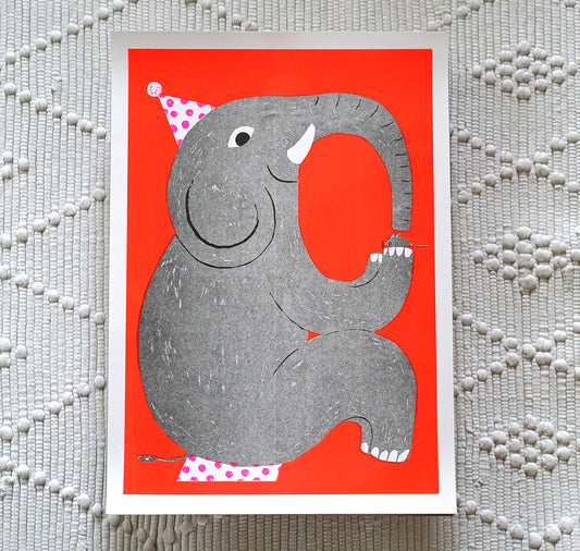 Anna-Lisa Schneeberger - Plakat "Elefant" (orange)