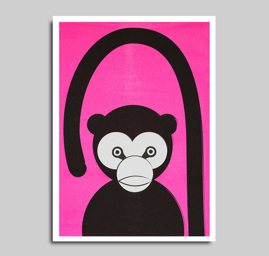 Anna-Lisa Schneeberger - Poster "Äffli" (rosa fluo)