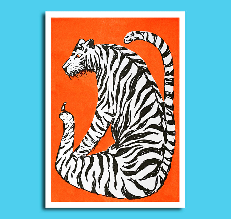 Anna-Lisa Schneeberger - Plakat "Tiger" (Neon Orange)
