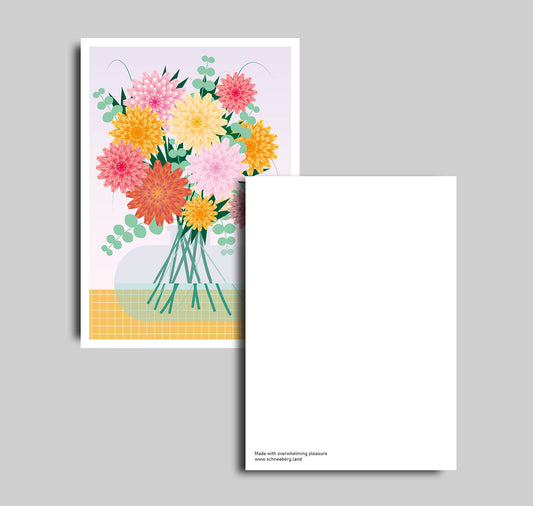 Anna-Lisa Schneeberger - Postkarte "Blumenstrauss Chrysanthemen"