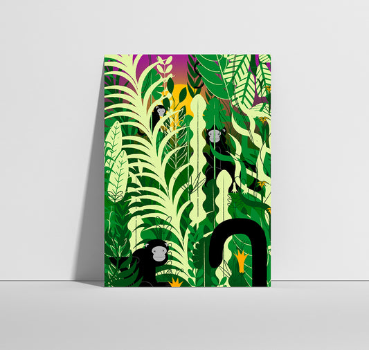Anna-Lisa Schneeberger - Postkarte "Dschungel"