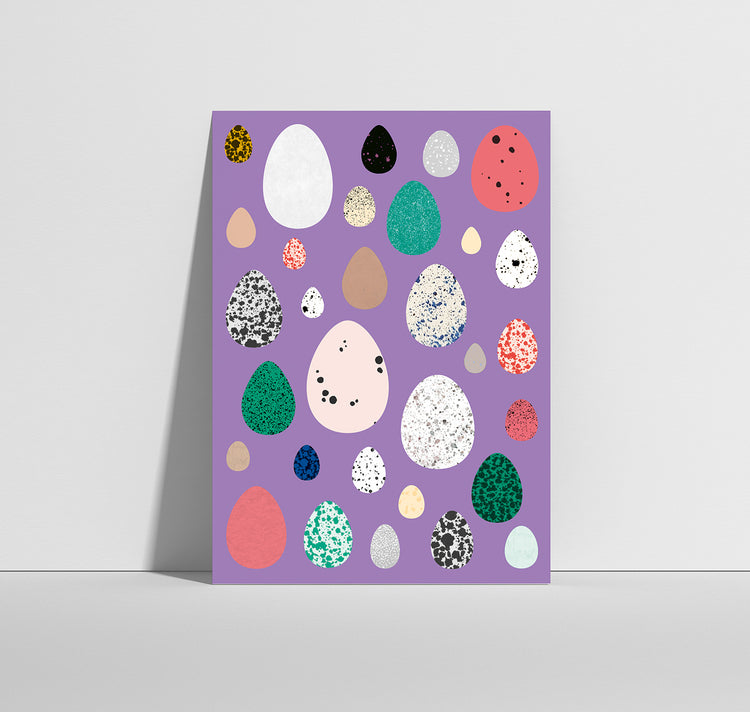 Anna-Lisa Schneeberger - Postkarte "Eier lila"