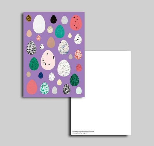 Anna-Lisa Schneeberger - Postkarte "Eier lila"
