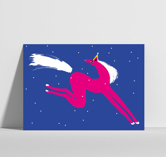 Anna-Lisa Schneeberger - Postkarte "Happy Pony" (blau)