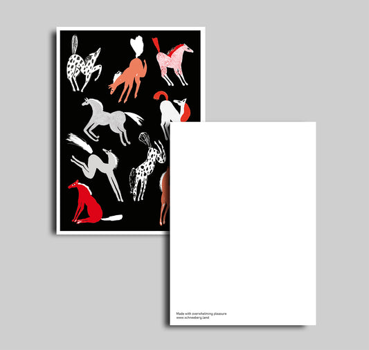 Anna-Lisa Schneeberger - Postkarte "Pferde"