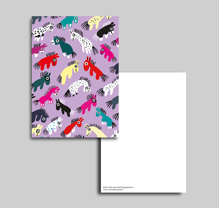 Anna-Lisa Schneeberger - Cartolina "Ponies" (viola)