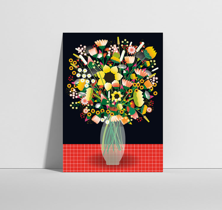 Anna-Lisa Schneeberger - Cartolina "Mazzo di fiori d'estate"