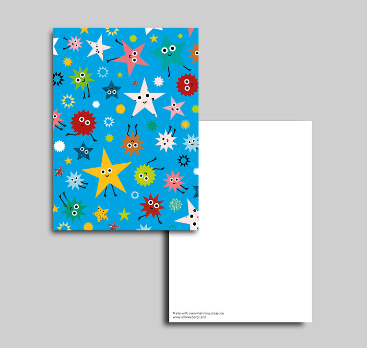 Anna-Lisa Schneeberger - Cartolina "Stelle" (blu)
