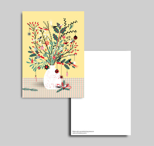 Anna-Lisa Schneeberger - Cartolina "Bouquet di Natale giallo"
