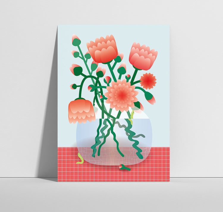 Anna-Lisa Schneeberger - Cartolina "Mazzo di fiori"