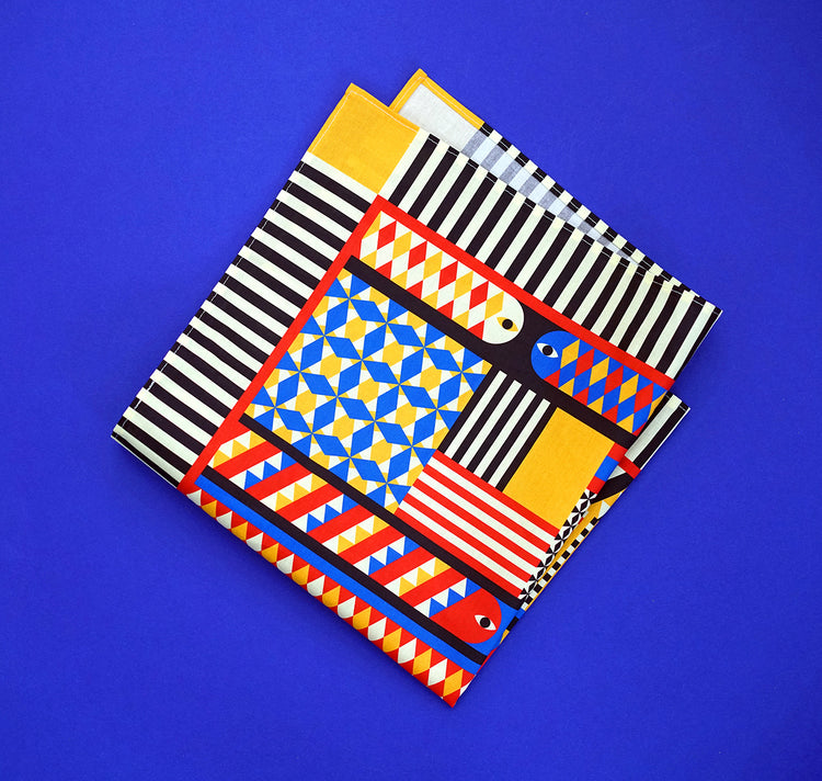 Anna-Lisa Schneeberger - Écharpe en tissu « Serpents »