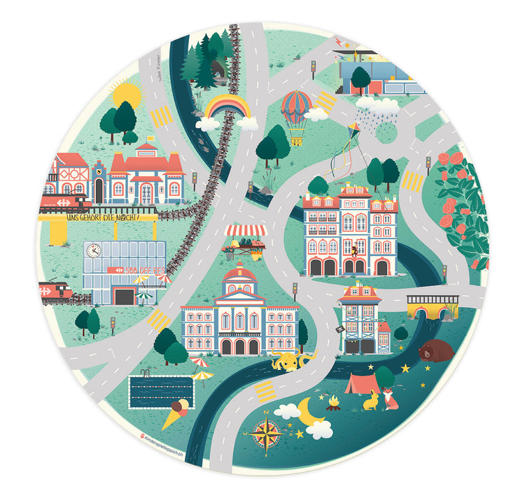 Kinderspielteppich "Bern" (rund)