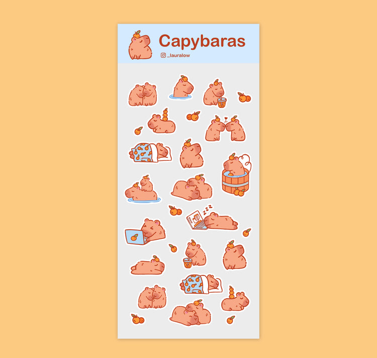 Laura LOW - Stickersheet "Capybaras"