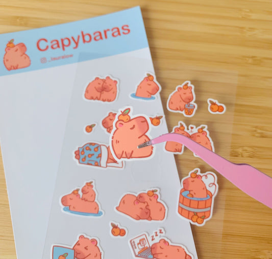 Laura LOW - Stickersheet "Capybaras"