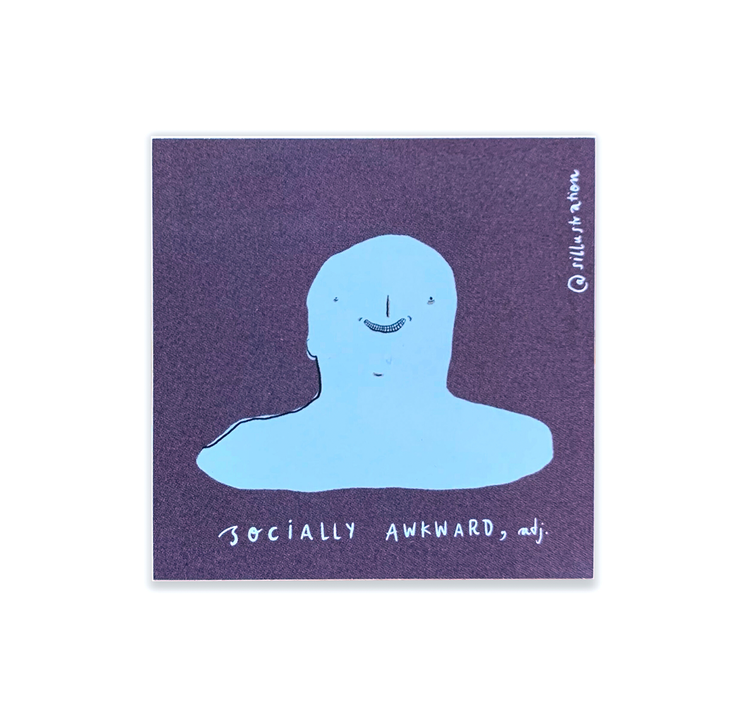 Silja Elsener - Sticker "Socially Awkward"