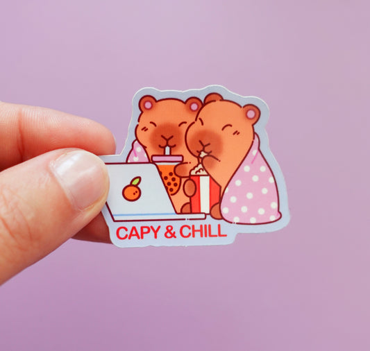 Laura LOW - Sticker "Capy & Chill"