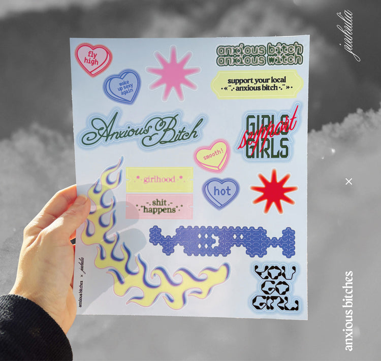 Juuhulia x anxious bitches - Stickerbogen