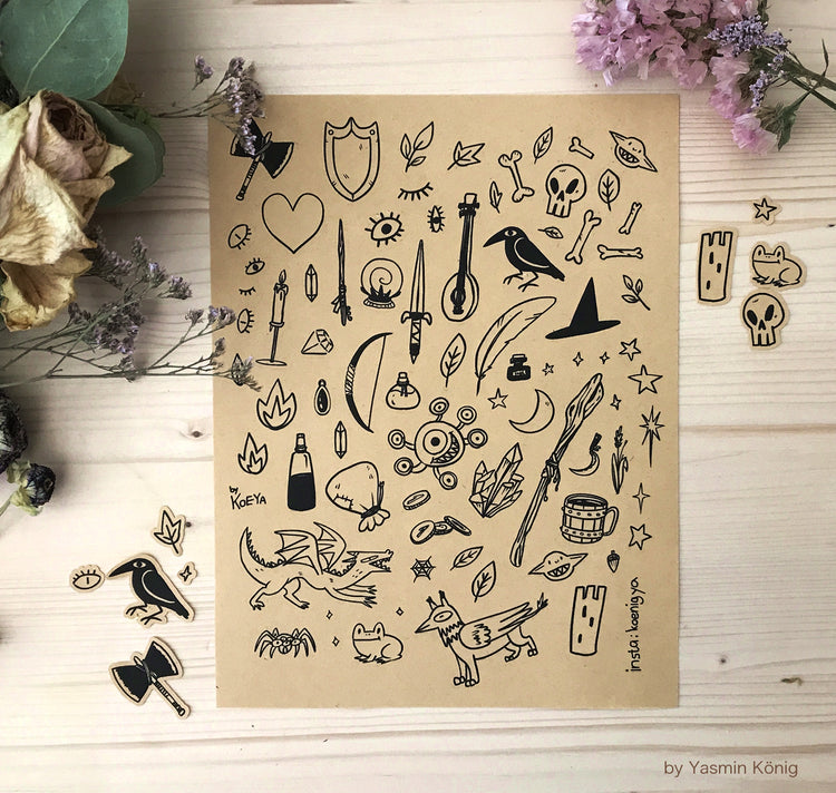 Yasmin König - Foglio di adesivi "Affari mistici"