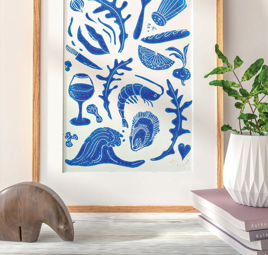 Anne Treichel - Plakat "French-Food" (blue)