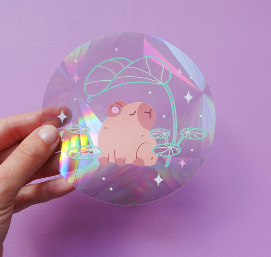 Laura LOW - Sticker "Suncatcher Capybara"