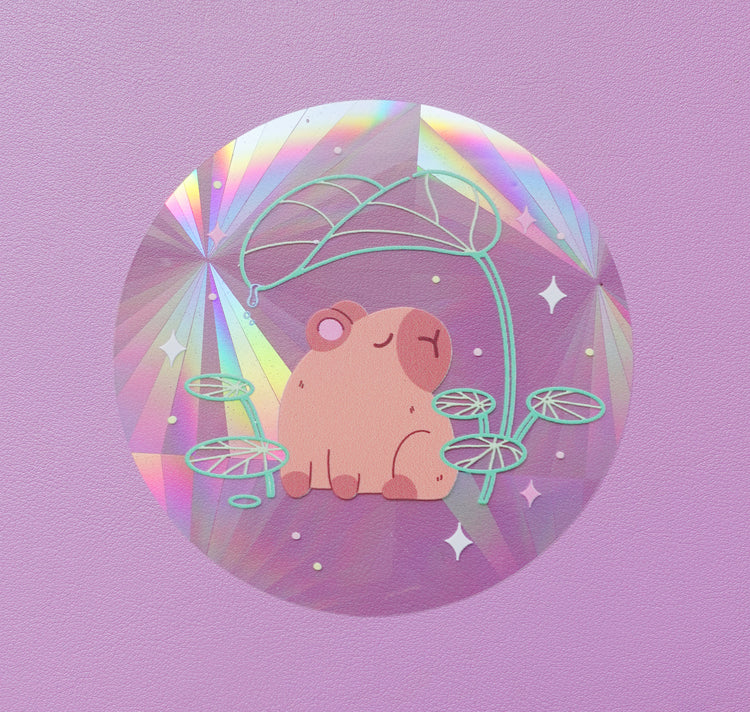 Laura LOW - Sticker "Suncatcher Capybara"