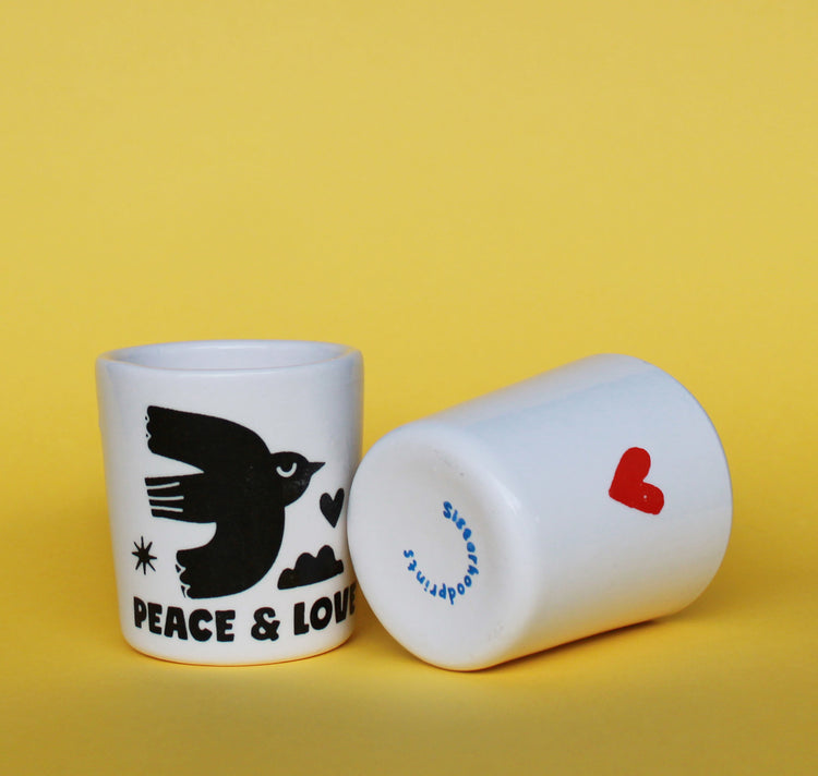 Sisterhoodprints - Tasse "PEACE & LOVE" (1 Stück)