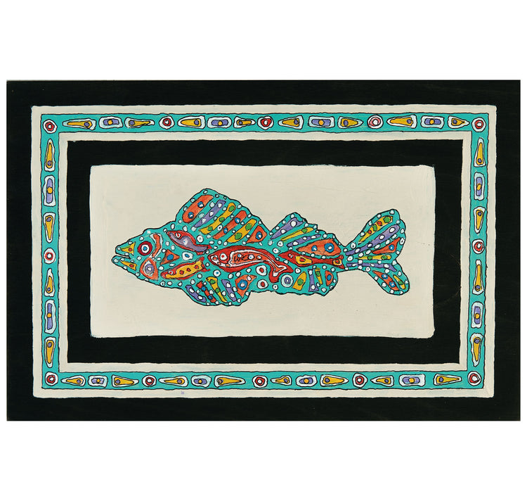 Walter Kolb - Karte "Blauer Fisch"