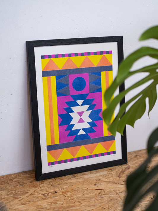 Usine de design YOMA - Affiche "Feuille rose"