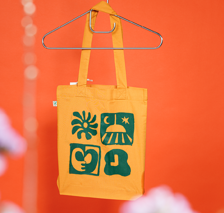 Max Berend x Willio.Studio - Borsa tote "Papa" (arancione) Edizione limitata