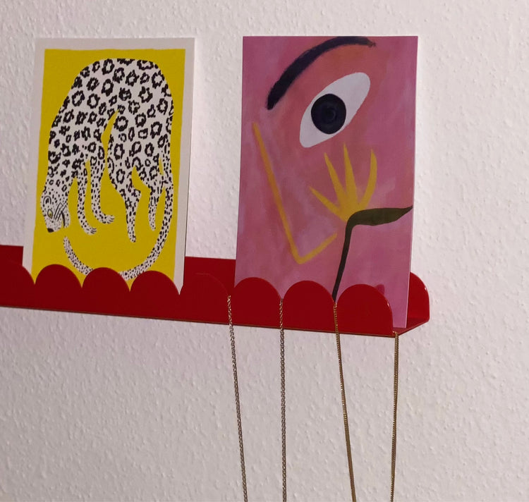 äm | äs | ka Design Studio - Wandleiste "Vinyl and art wall bar" (rot)