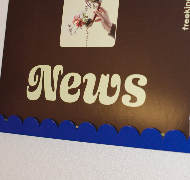 äm | äs | ka Design Studio - Moulure murale « Barre murale en vinyle et art » (ultramarinblue)