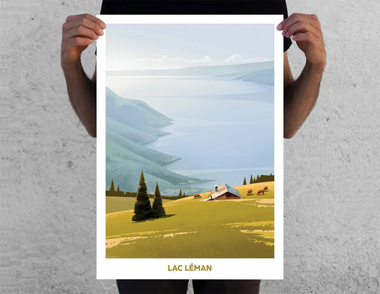 Pierre-Abraham Rochat - Plakat "Lac Léman – Les Agittes"