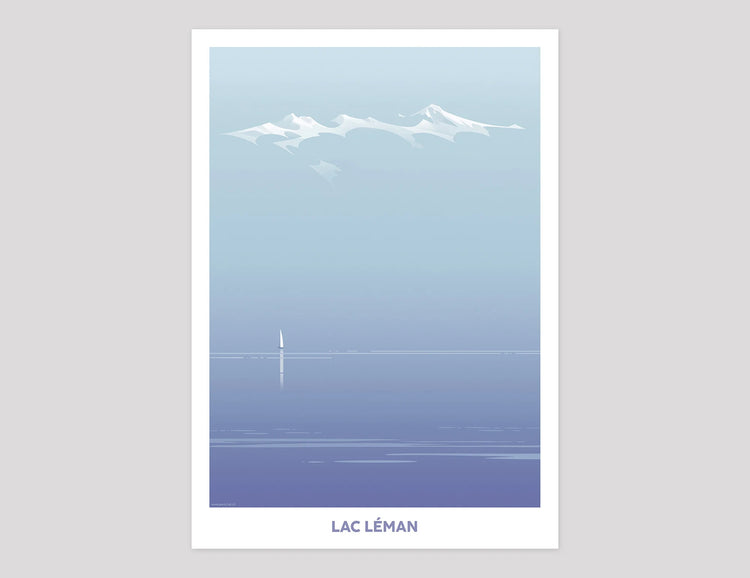 Pierre-Abraham Rochat - Plakat "Lac Léman – Alpes"