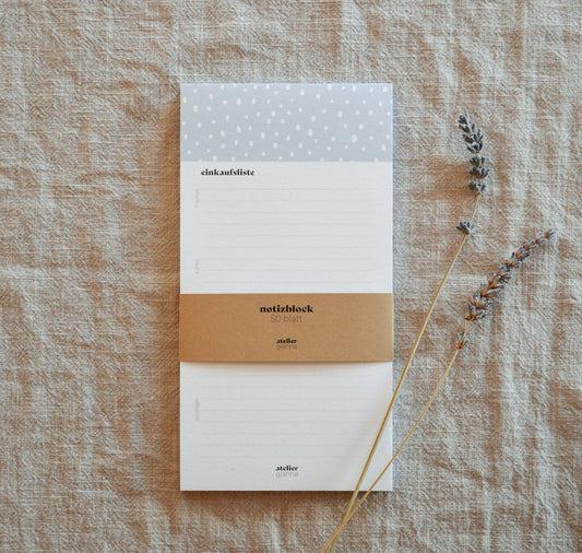 atelier gianna - Blocco note "Lista della spesa per 4 categorie"