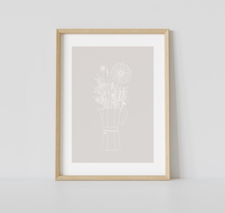 atelier gianna - Plakat "Bialetti" (hellgrau)