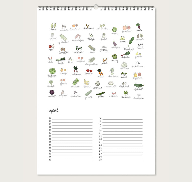 atelier gianna - Saisonkalender (A3)