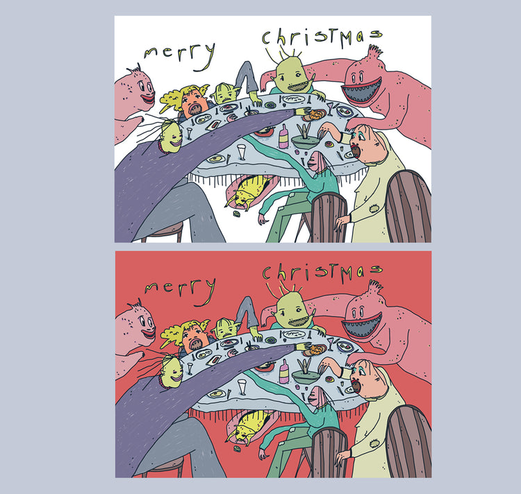 Bianca Caderas - Set di cartoline "Cena di Natale"