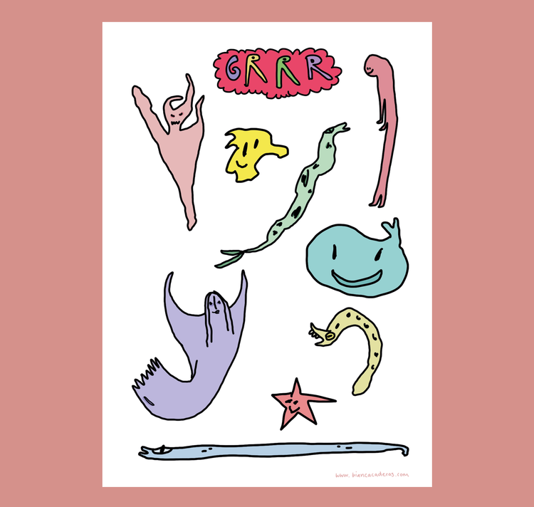 Bianca Caderas - Foglio di adesivi "Mönsterlis"