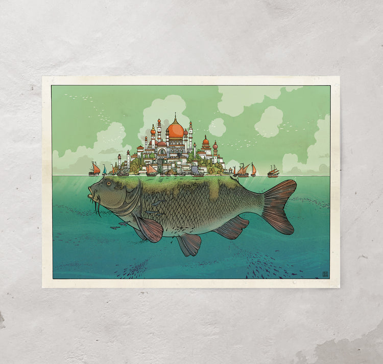 Jared Muralt - Plakat "Sindbad Fish City"